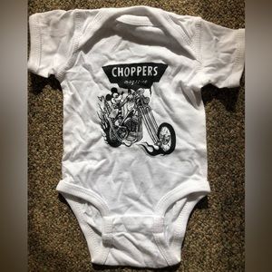 NWOT: Chopper Magazine Newborn Onesie